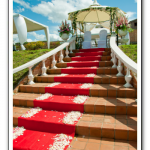 Tapis rouge pour un mariage