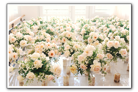 bouquet de rose blanche