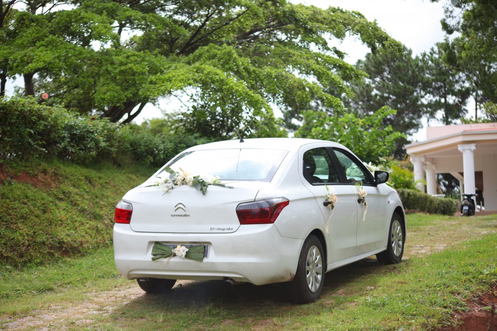 Arrivée-mariés-mariage-mixte-américano-malgache-Carl-Zo-espace-colonnades (2)